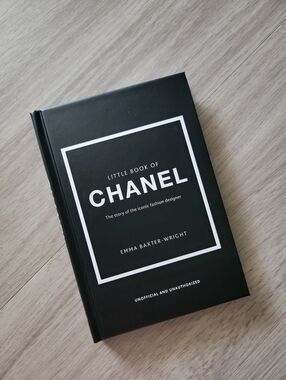 CHANEL Black and White Hardcover Fashion Book Decor